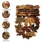 Autumn Maple Leaf Embroidered Table Runner & Placemats