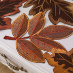 Autumn Maple Leaf Embroidered Table Runner & Placemats