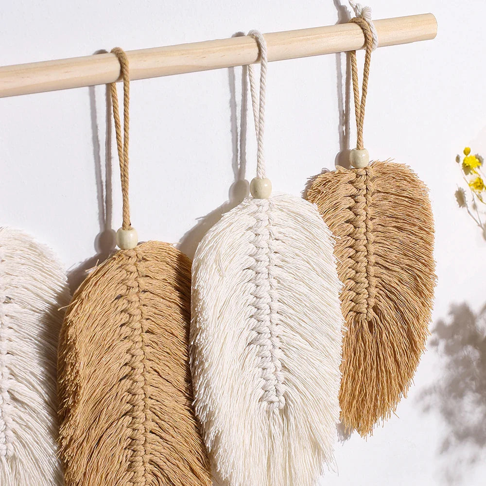 Boho Leaf Macramé Wall Hanging