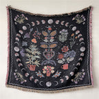 Boho Celestial & Nature-Inspired Woven Throw Blanket