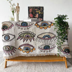Boho Celestial & Nature-Inspired Woven Throw Blanket
