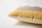 Abstract Geometric Embroidered Cushion Cover – Colorful Boho Pillowcase