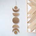 Wooden Wall Hanging Moon Phase Garland Wall Decor Hanging Ornaments Decoration Boho Home Decor for Nursery Ornament Gift