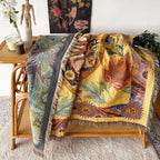 Boho Celestial & Nature-Inspired Woven Throw Blanket
