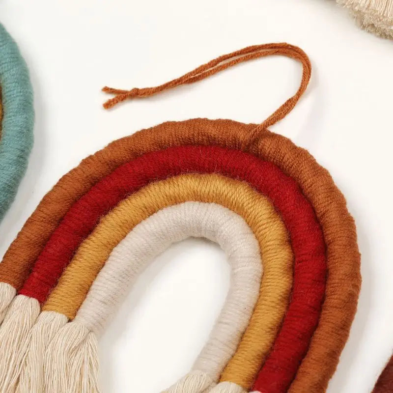 Macrame Rainbow Wall Hanging Decorative for Boho Home Decor Kids Babys Art (Copy)