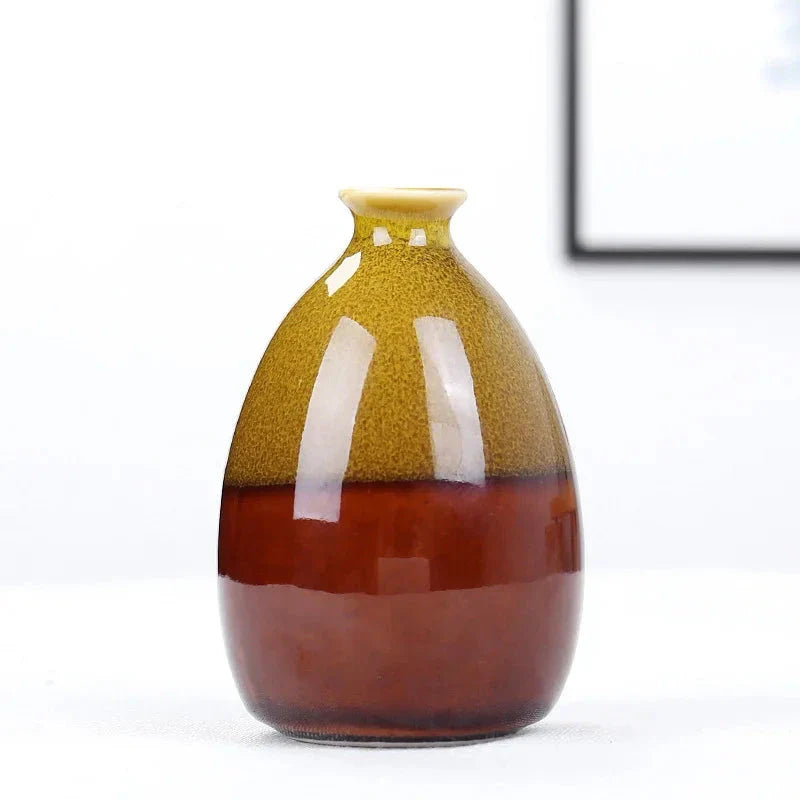 Mini Boho Glazed Ceramic Vase