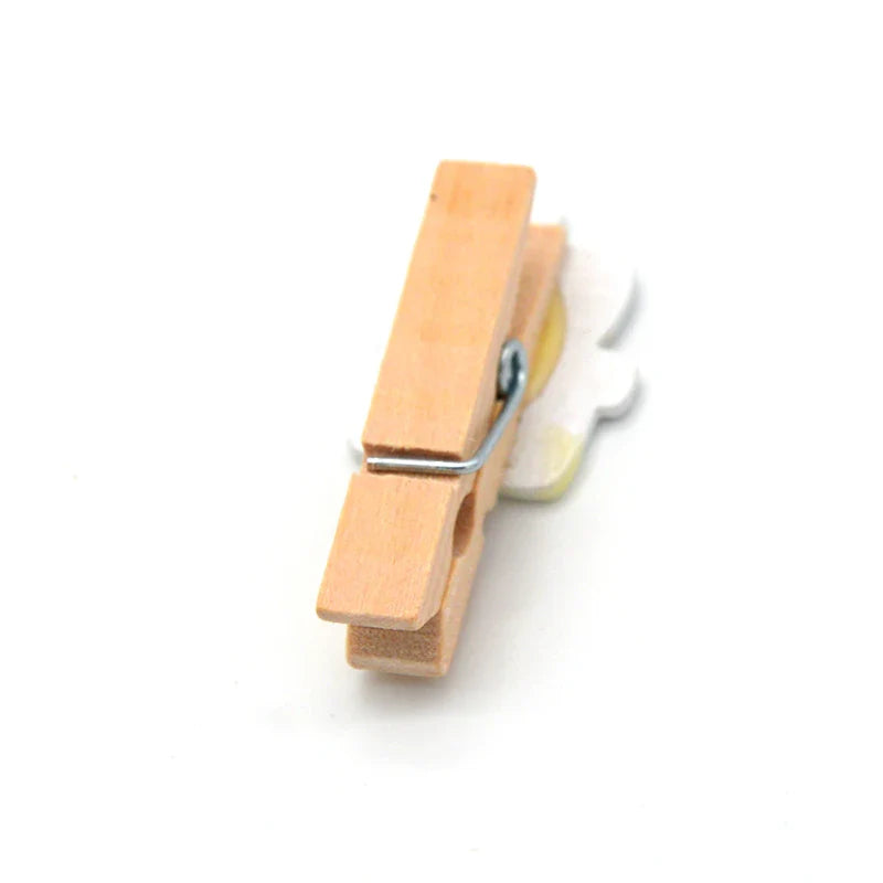 Cactus Wooden Photo Clips Set (10 Pack with Twine)