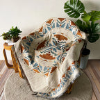 Boho Celestial & Nature-Inspired Woven Throw Blanket