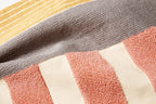 Abstract Geometric Embroidered Cushion Cover – Colorful Boho Pillowcase