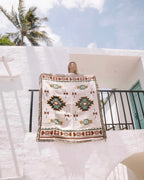 Aztec Boho Throw Blanket Decorative Bed Blankets Geometric Flower Sofa Couch Tassels Home Decor