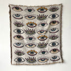 Boho Celestial & Nature-Inspired Woven Throw Blanket