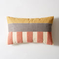 Abstract Geometric Embroidered Cushion Cover – Colorful Boho Pillowcase