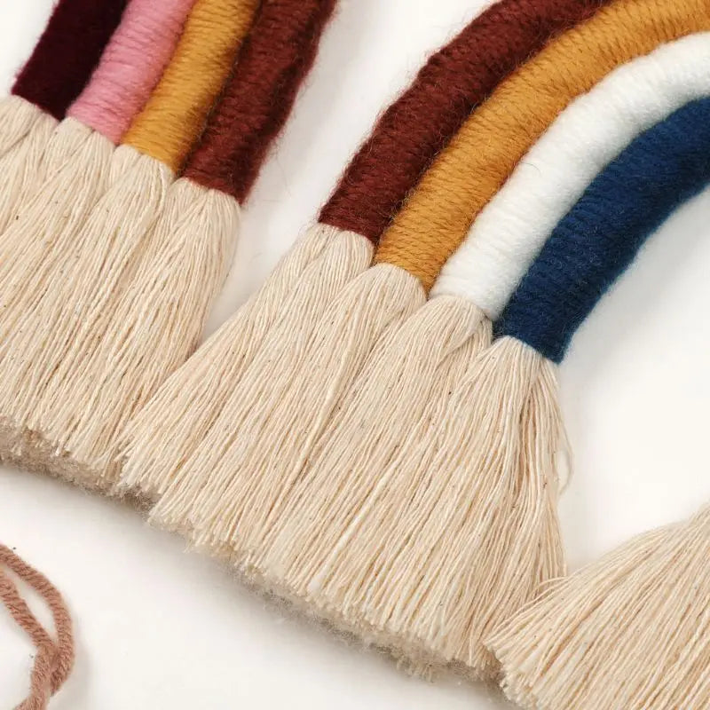 Macrame Rainbow Wall Hanging Decorative for Boho Home Decor Kids Babys Art (Copy)