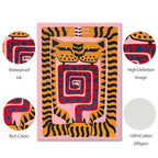Colorful Abstract Boho Wall Art – Two People Holding Sun Canvas Print