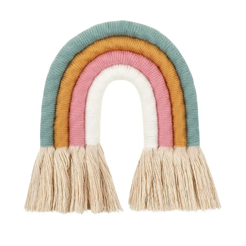 Macrame Rainbow Wall Hanging – Boho Nursery Decor