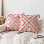 Pink Plush Tufted Pillowcase