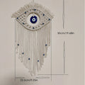 🧿 Evil Eye Macrame Wall Hanging – Handmade Boho Home Decor Tapestry