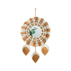 Boho Round Decorative Leaf Macrame Wall Mirror