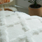 Plush Wool-Inspired Throw Pillow Cover – Soft Textured Accent for Cozy Boho Spaces