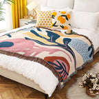 Boho Tassel Throw Blanket