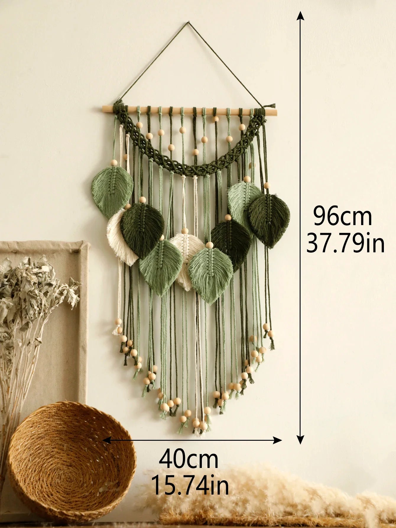 Leaves Hand-Woven Macrame Tapestries