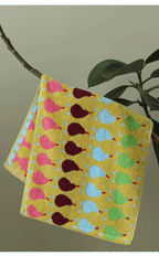 Pear Pattern Cotton Soft & Absorbent Boho Bath Towel