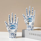 Ceramic Evil Eye Hand Jewelry Holder