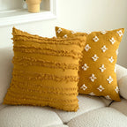 Burnt Orange Boho Embroidered Pillow Covers