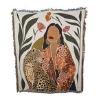 Abstract Woven Nature Throw Blanket