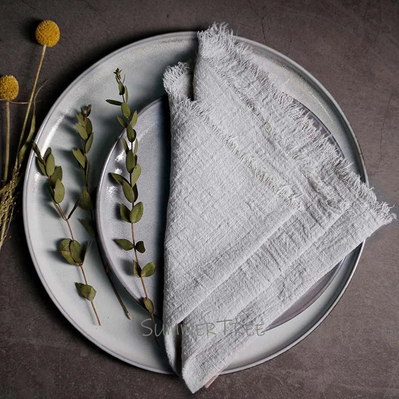 Rustic Cotton Gauze Reusable Napkin – Boho Kitchen & Table Decor - Rust