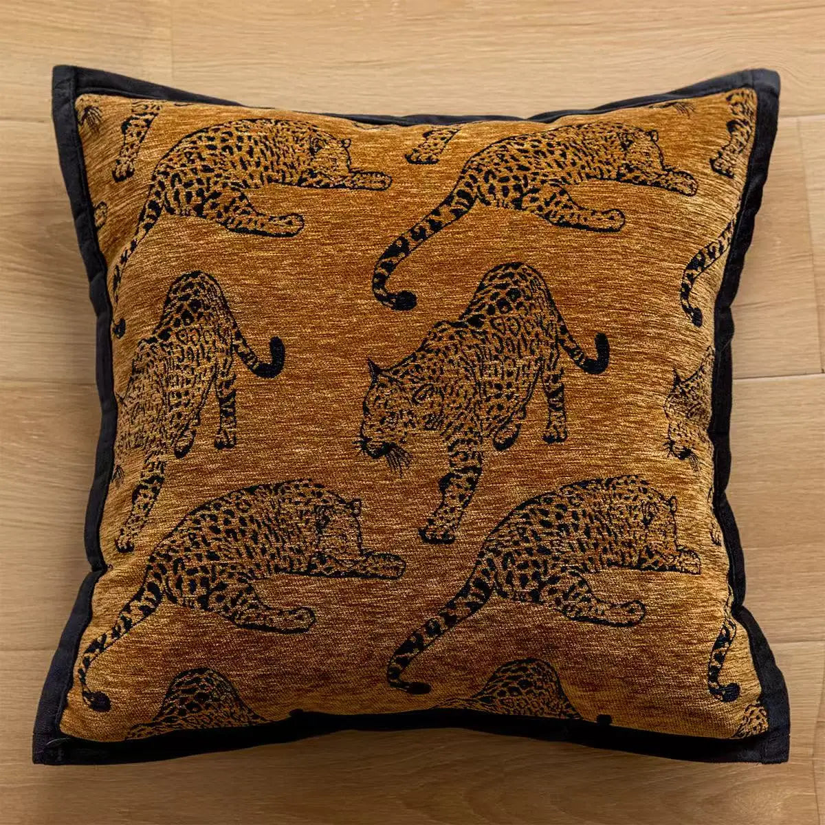 Tiger Embroidered Throw Pillow Cover – Luxury Boho Cushion Case for Sofa, Bed & Home Decor