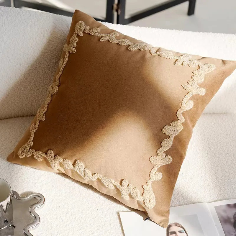 Vintage Nordic Throw Pillow Cover – Abstract Face