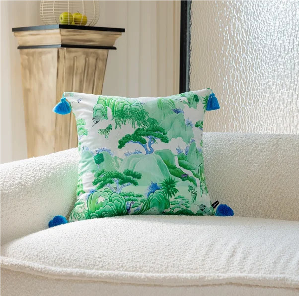Vintage Velvet Animal Print Pillow Cover – Double-Sided Decorative Cushion for Boho & Eclectic Homes