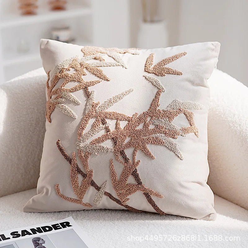 Vintage Nordic Throw Pillow Cover – Abstract Face