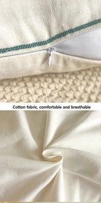 Modern Embroidered Cotton Cushion Cover – Decorative Pillowcase for Couch, Bed & Living Room