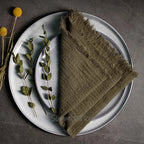 Rustic Cotton Gauze Reusable Napkin – Boho Kitchen & Table Decor - Rust