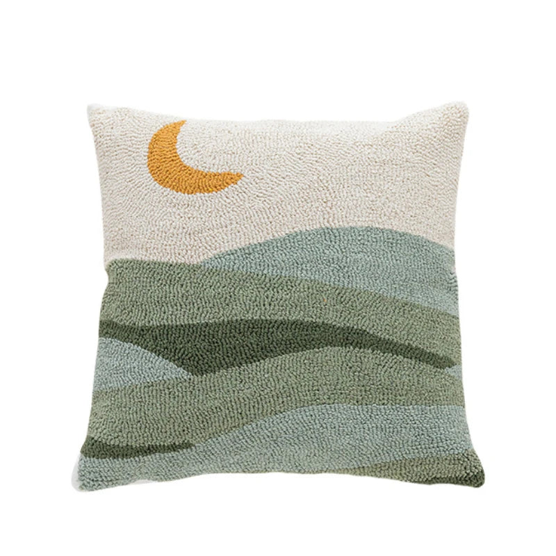 Abstract Tufted Landscape & Nature-Inspired Pillow Covers