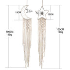 Macrame Dream Catcher Boho Home Decor Moon Star Decoration Macrame Wall Hanging Baby Nordic Room Bedroom Kids Nursery Living Room Dreamcacther