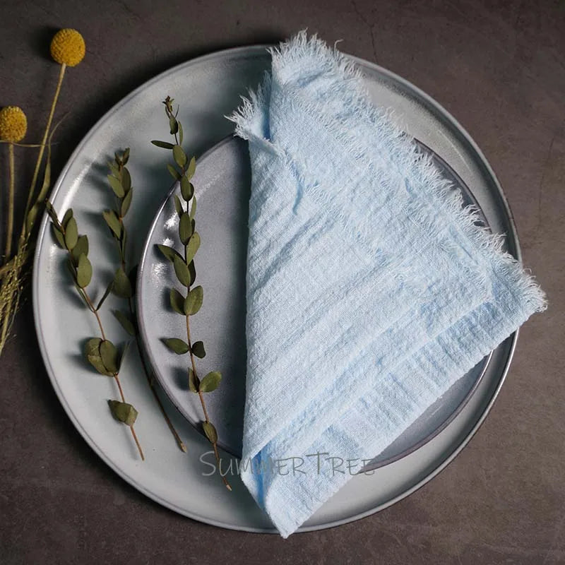 Rustic Cotton Gauze Reusable Napkin – Boho Kitchen & Table Decor - Rust