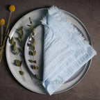Rustic Cotton Gauze Reusable Napkin – Boho Kitchen & Table Decor - Rust