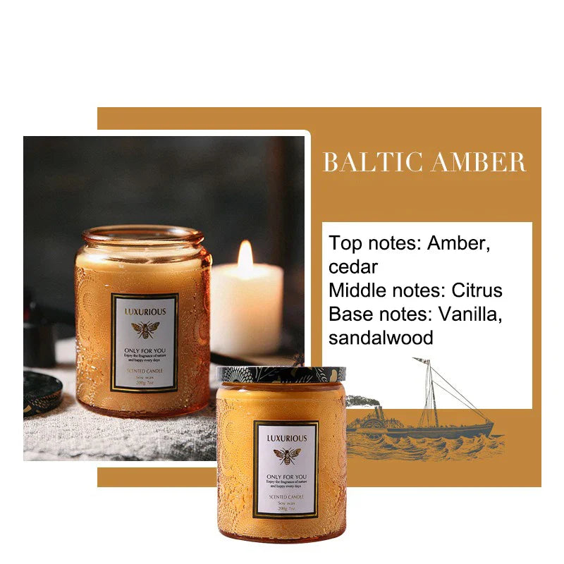 Soy Wax Scented Candle in Glass Jar