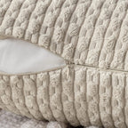 Soft Striped Throw Pillow Cover for Fall