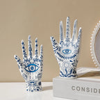 Ceramic Evil Eye Hand Jewelry Holder