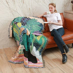 Abstract Woven Nature Throw Blanket