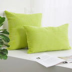 Corduroy Striped Cushion Cover – Soft Boho Throw Pillow Case