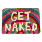 GET NAKED Tufted Bath Mat – Colorful Microfiber Rug for Boho Bathroom Vibes