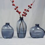Gradient Glass Flower Vase – Modern Iridescent Home Accent