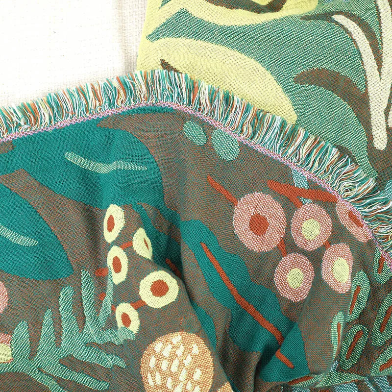 Jungle Tiger Cotton Throw Blanket