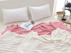 100% Cotton Cable Knit Throw Blanket – Soft & Breathable Boho Home Decor