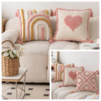 Pink Plush Tufted Pillowcase